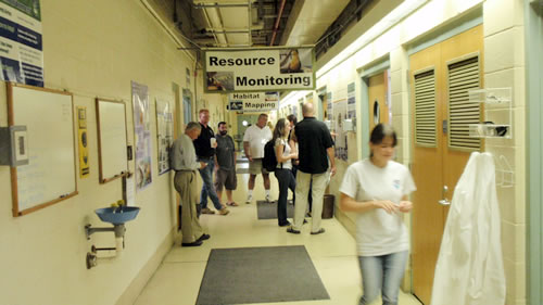 Scientists explain happenings at Sandy Point Lab to Education Update