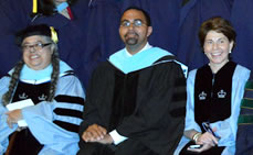 (L-R) Dr. Maritza MacDonald, AMNH; Dr. John B. King, Jr., Comm. of Ed.; Merryl H. Tisch, Chancellor, Board of Regents 