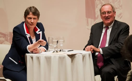 (L-R) Helen Clark with Jonathan Fanton 