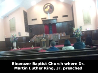Ebenezer Baptist Church where Dr. Martin Luther King, Jr. preached  