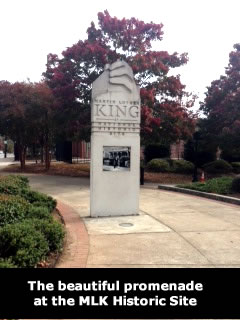 The beautiful promenade at the MLK Historic Site 