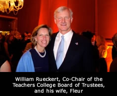 William Rueckert, Co-Chair of the Teachers College Board of Trustees, and his wife, Fleur 