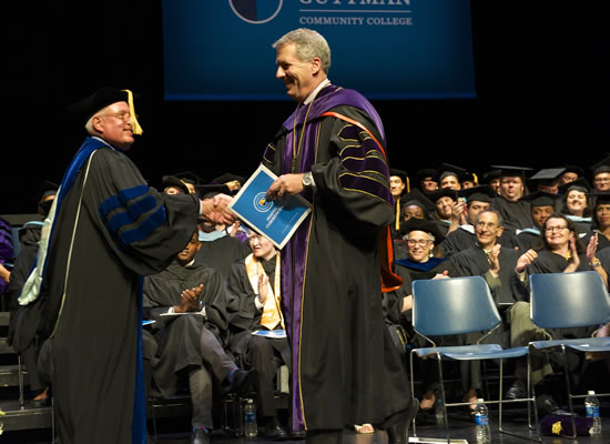 President Scott Evenbeck and Chancellor James Milliken 