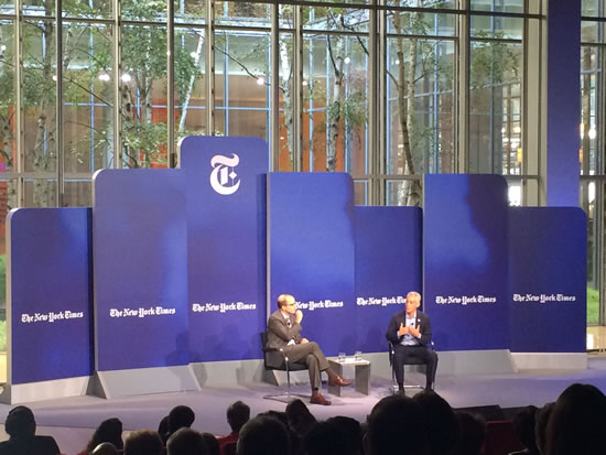 (L-R) David Leonhardt and Rahm Emanuel