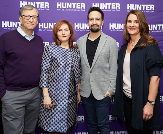 Bill Gates, President Raab, Lin-Manuel Miranda, Melinda Gates