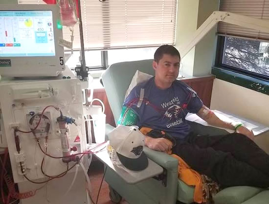 Mike Cappiello undergoes dialysis 