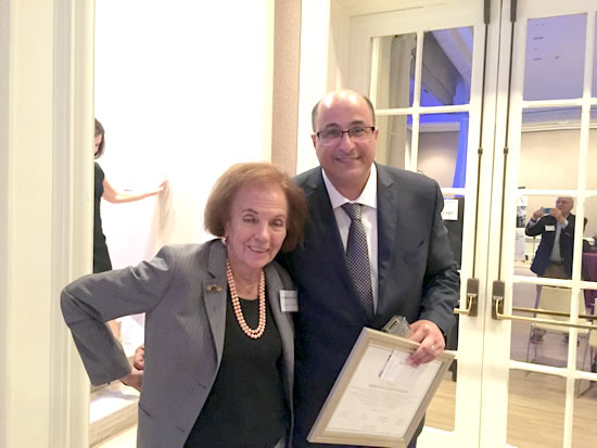 Longtime educator Dr. Charlotte Frank and Ambassador Ido Aharoni 